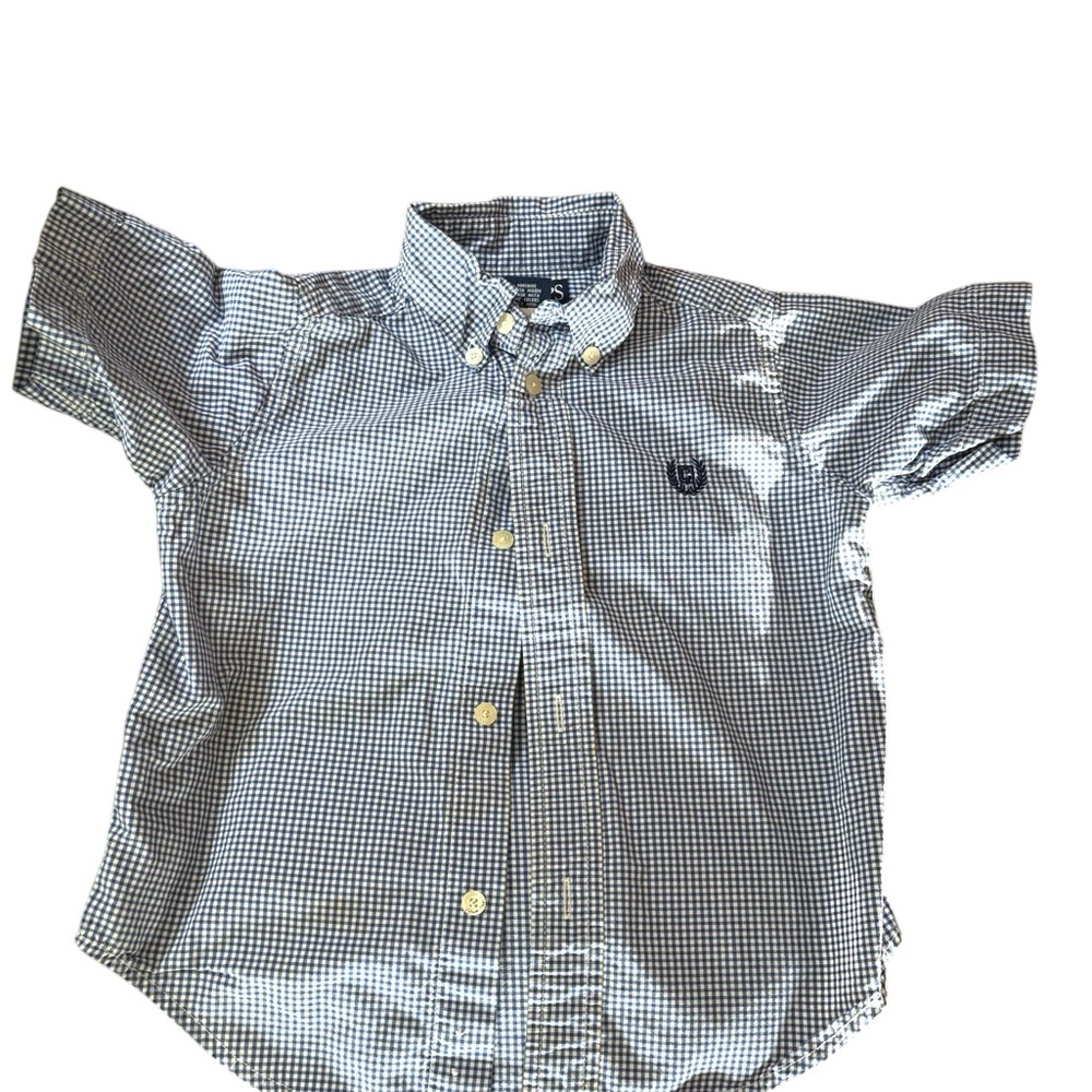 Chaps White and Blue Polo Shirt Classic Cotton Blend